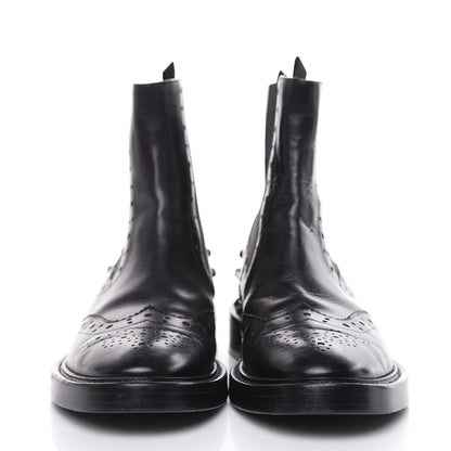 Balenciaga Calfskin Womens Studded Chelsea Boots 40 Black 2 of 10