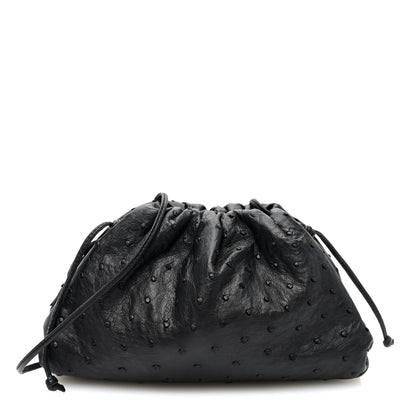 Bottega Veneta Ostrich The Mini Pouch Black 1 of 10