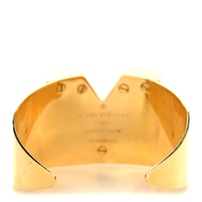 Louis Vuitton Essential V Cuff Bracelet Gold 3 of 5