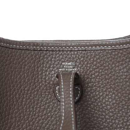 Hermes Taurillon Clemence Amazone Evelyne TPM Etoupe Bleu Indigo 6 of 11