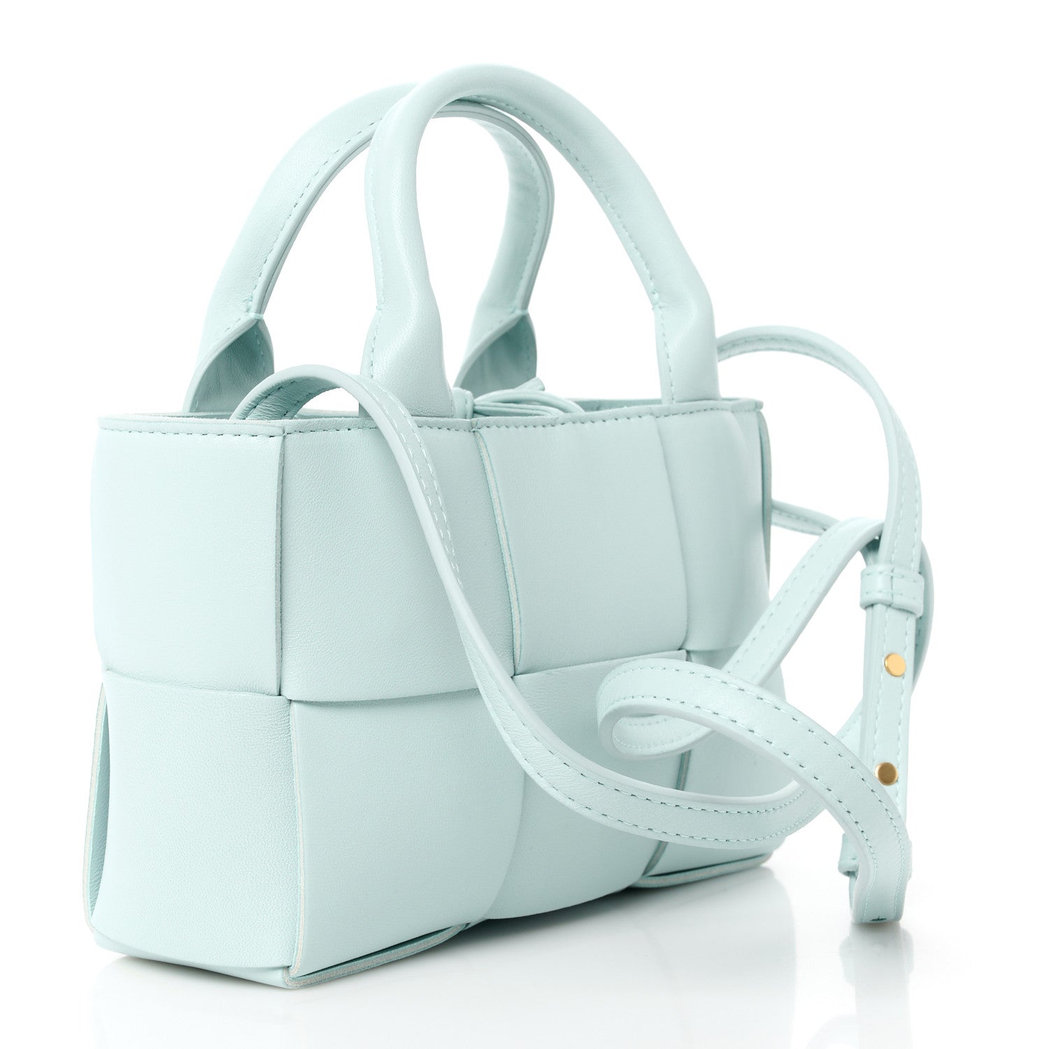 Bottega Veneta Lambskin Maxi Intreccio Candy Arco Tote Celadon 4 of 12