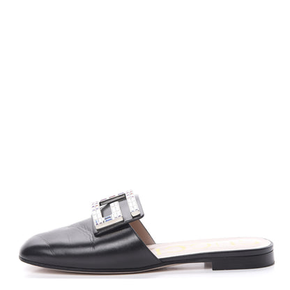 Gucci Malaga Kid Crystal Square G Madelyn Slippers 36 Black 1 of 15