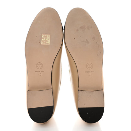 Chanel Lambskin Cap Toe CC Ballerina Flats 40 Beige Black 5 of 9