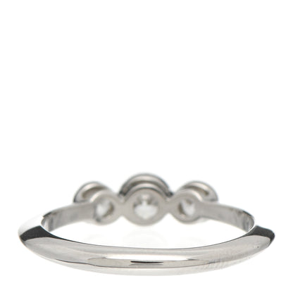 Tiffany Platinum Diamond Three Stone Milgrain Ring 49 4.75 3 of 5