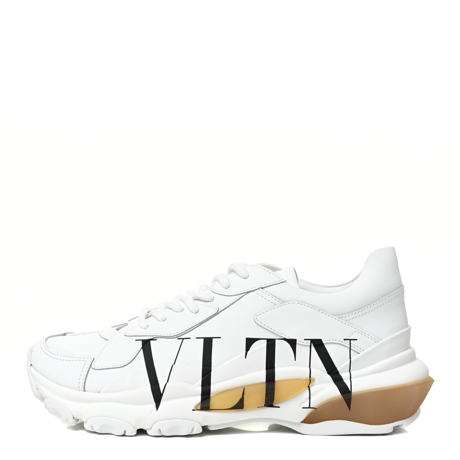 Valentino Garavani Calfskin VLTN Bounce Sneakers 37.5 White 1 of 9