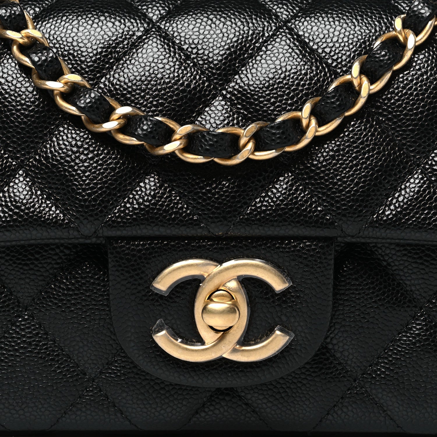 Chanel Caviar Quilted Mini Handy CC Flap Black 8 of 10