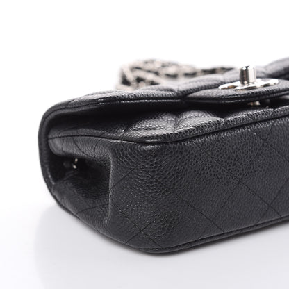 Chanel Metallic Caviar Quilted Extra Mini Flap Black 8 of 10