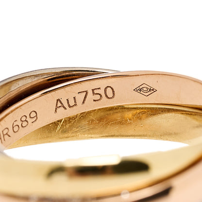 Cartier 18K White Yellow Pink Gold Diamond Small Trinity Paved Ring 50 5.25 4 of 7