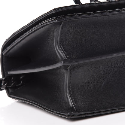 Alexander McQueen Patent Quilted Small Jeweled Knuckle Satchel Black 8 of 11