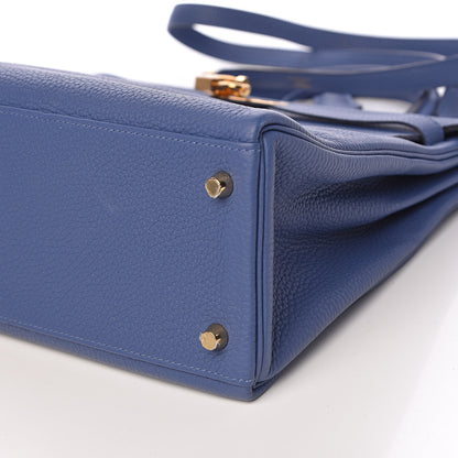 Hermes Taurillon Clemence Kelly Retourne 32 Bleu Brighton 41 of 42