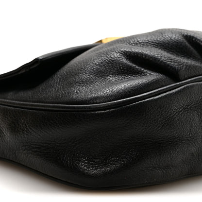 Fendi Vitello Flamingo Fendista Pouchette Crossbody Black 9 of 10