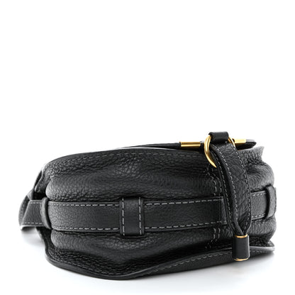 Chloe Grained Calfskin Small Marcie Saddle Bag Black 4 of 11
