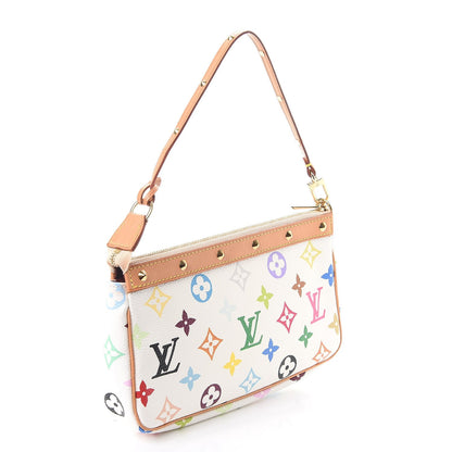 Louis Vuitton Monogram Multicolor Pochette Accessories White 3 of 10
