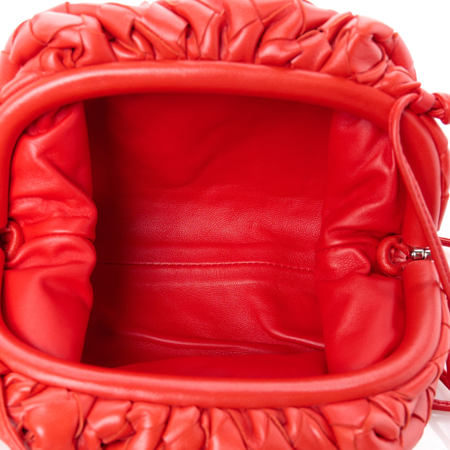 Nappa Intrecciato The Mini Pouch Bright Red