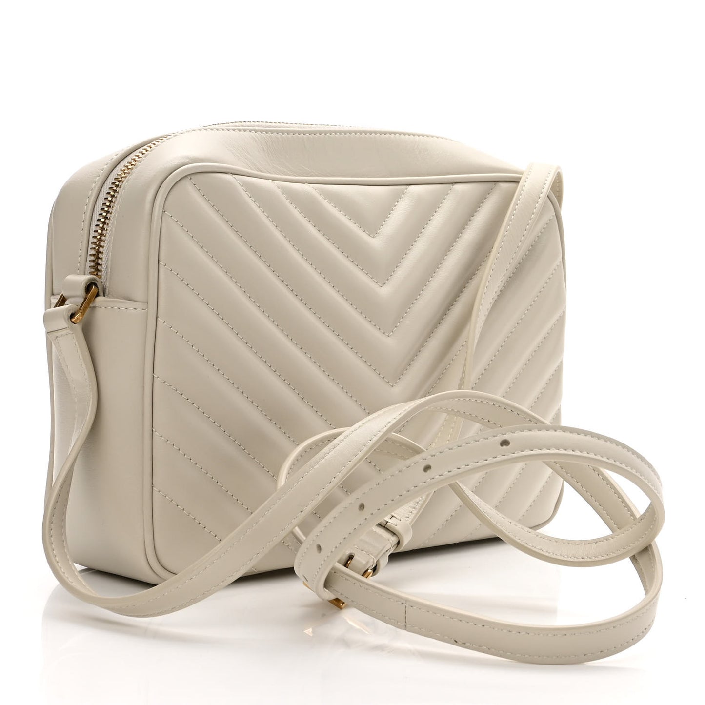 Calfskin Matelasse Monogram Lou Camera Bag Crema Soft