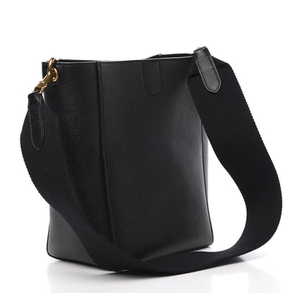Celine Soft Grained Calfskin Small Sangle Bucket Bag Black 3 of 10