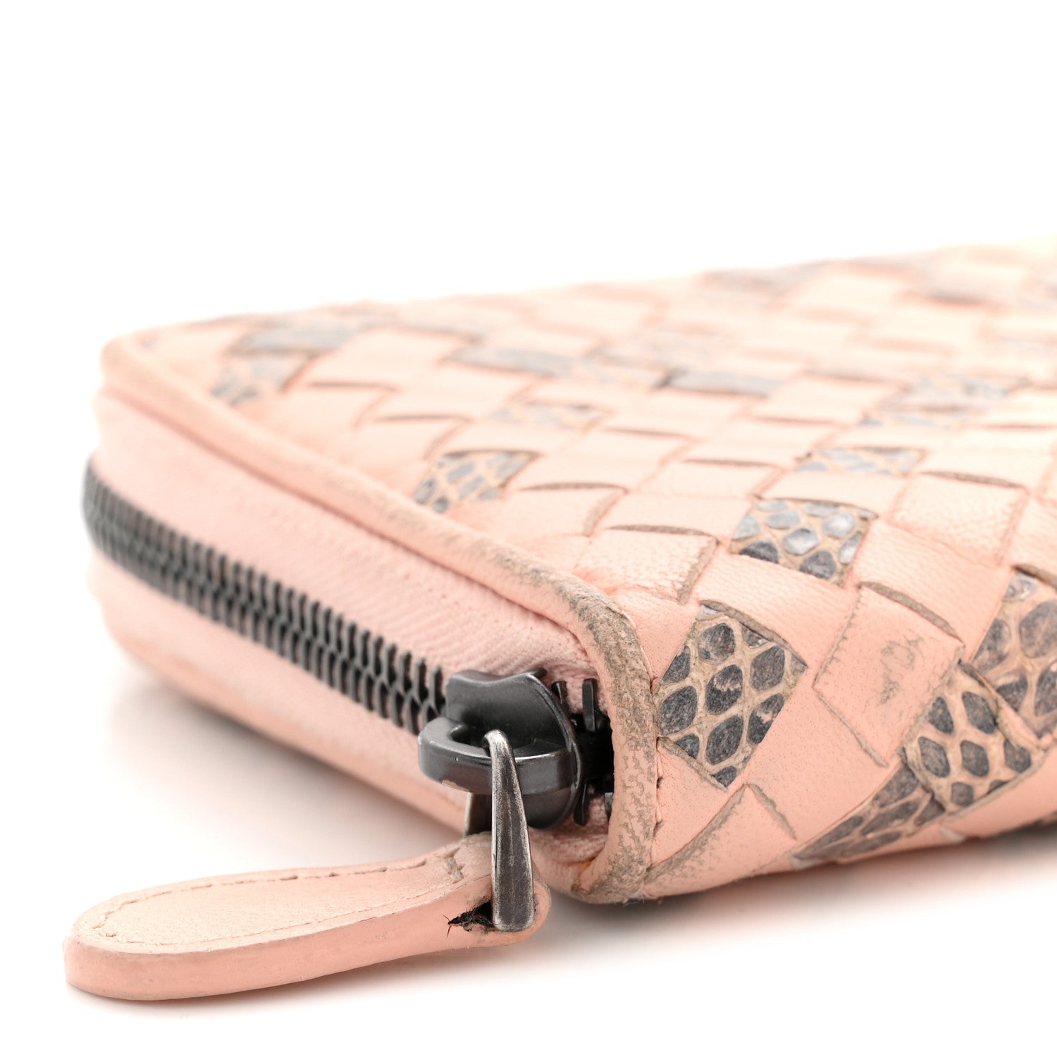 Bottega Veneta Nappa Intrecciato Ayers Zip Around Wallet Flamingo 9 of 10