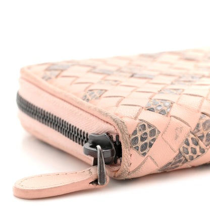 Bottega Veneta Nappa Intrecciato Ayers Zip Around Wallet Flamingo 9 of 10