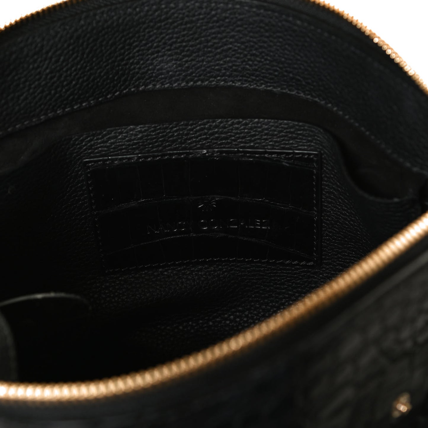 Calfskin Crocodile Cristie Satchel Black