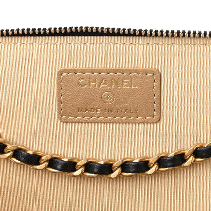 Chanel Lambskin Quilted Small Pearl Crush Vanity Case With Chain Black 6 of 11