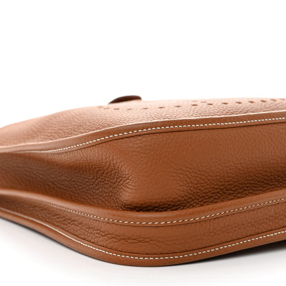 Hermes Taurillon Clemence Evelyne III PM Gold 9 of 11