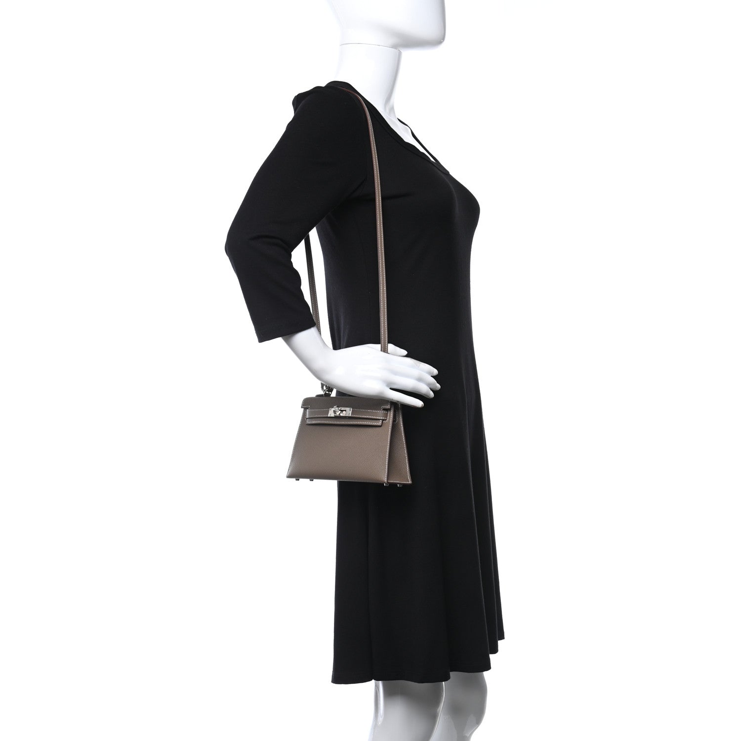 Hermes Epsom Mini Kelly Sellier 20 Etoupe 2 of 11
