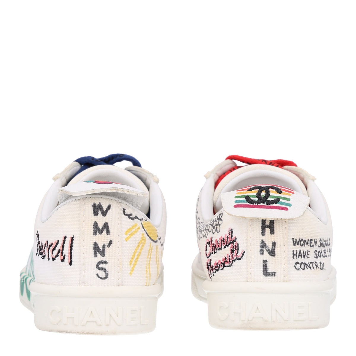 x Pharrell Williams Canvas Womens Sneakers 36 White Multicolor