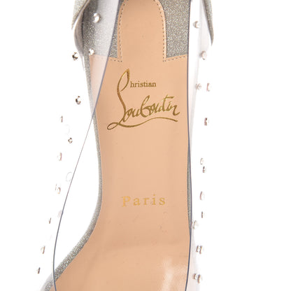 Christian Louboutin PVC Glitter Degrastrass 85 Pumps 37.5 Silver 7 of 10