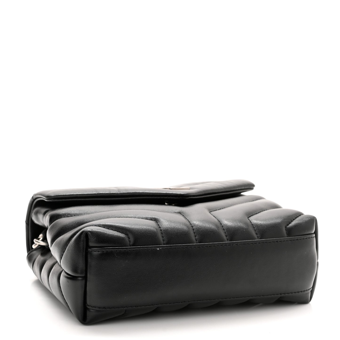 Calfskin Y Quilted Monogram Toy Loulou Crossbody Bag Black