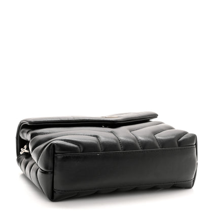 Saint Laurent Calfskin Y Quilted Monogram Toy Loulou Crossbody Bag Black 4 of 15