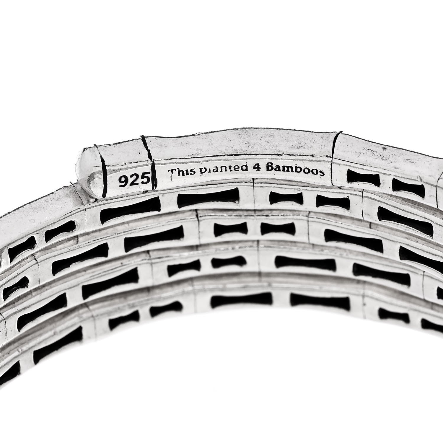 John Hardy Sterling Silver Bamboo Coil Bangle Bracelet 4 of 4