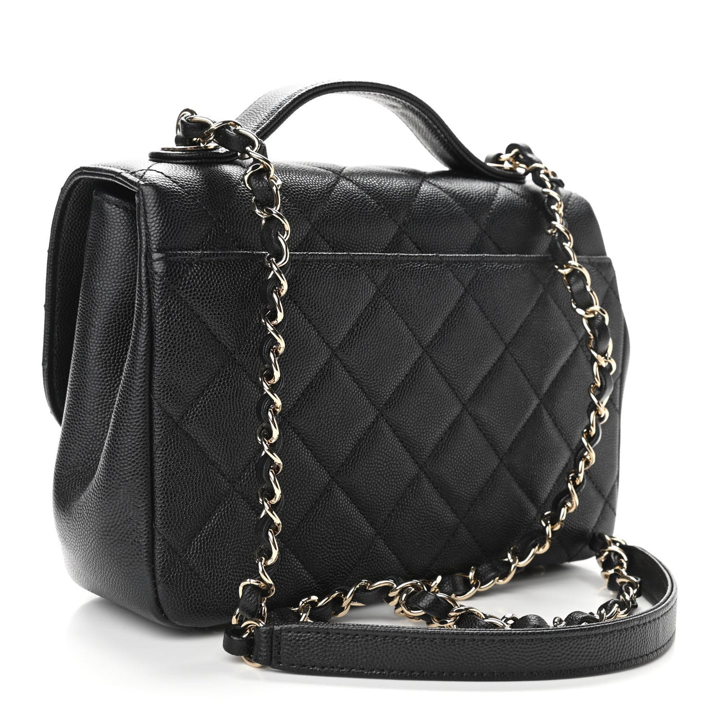 Caviar Quilted Medium Business Affinity Flap Black
