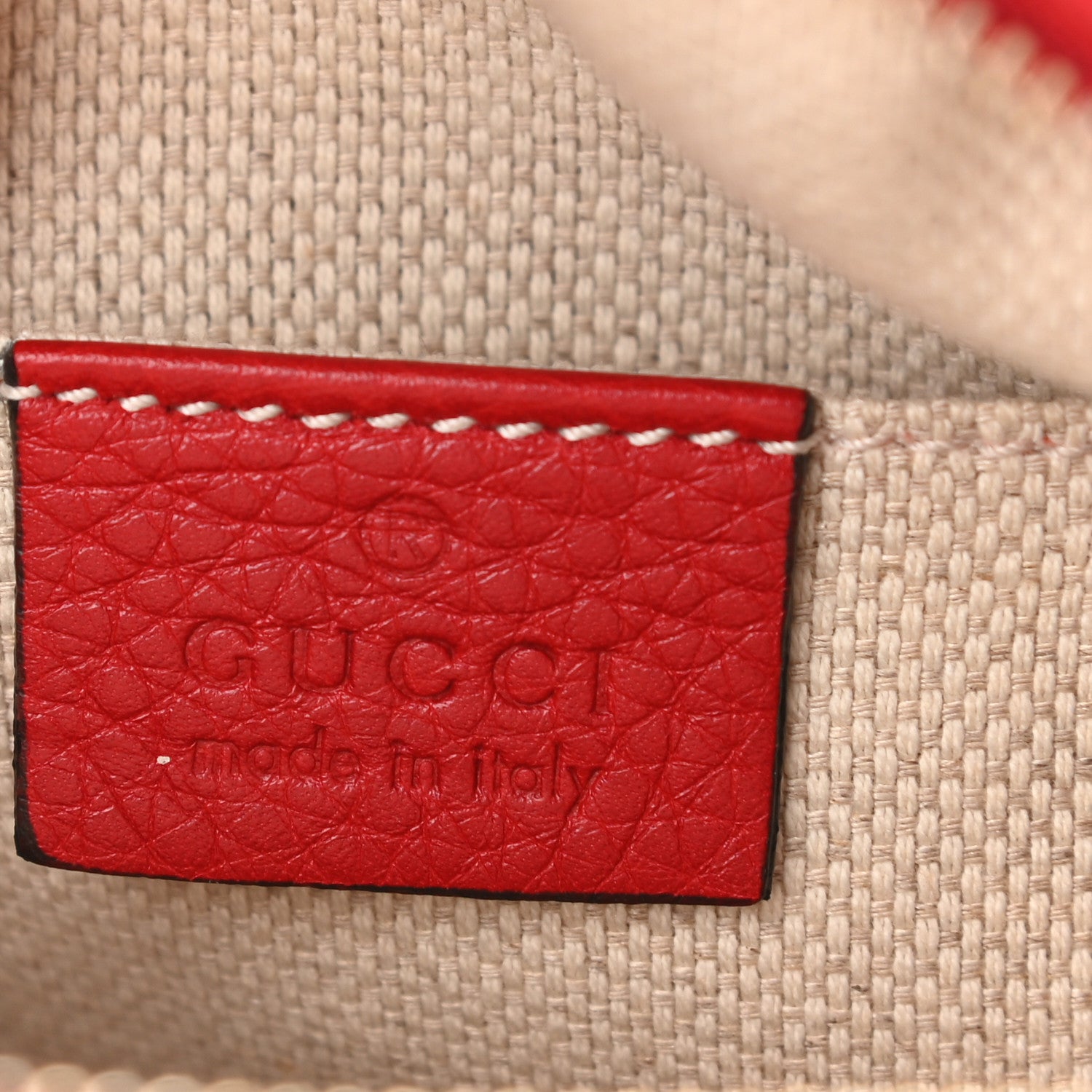 Gucci Pebbled Calfskin Mini Soho Chain Bag Tabasco Red 6 of 11
