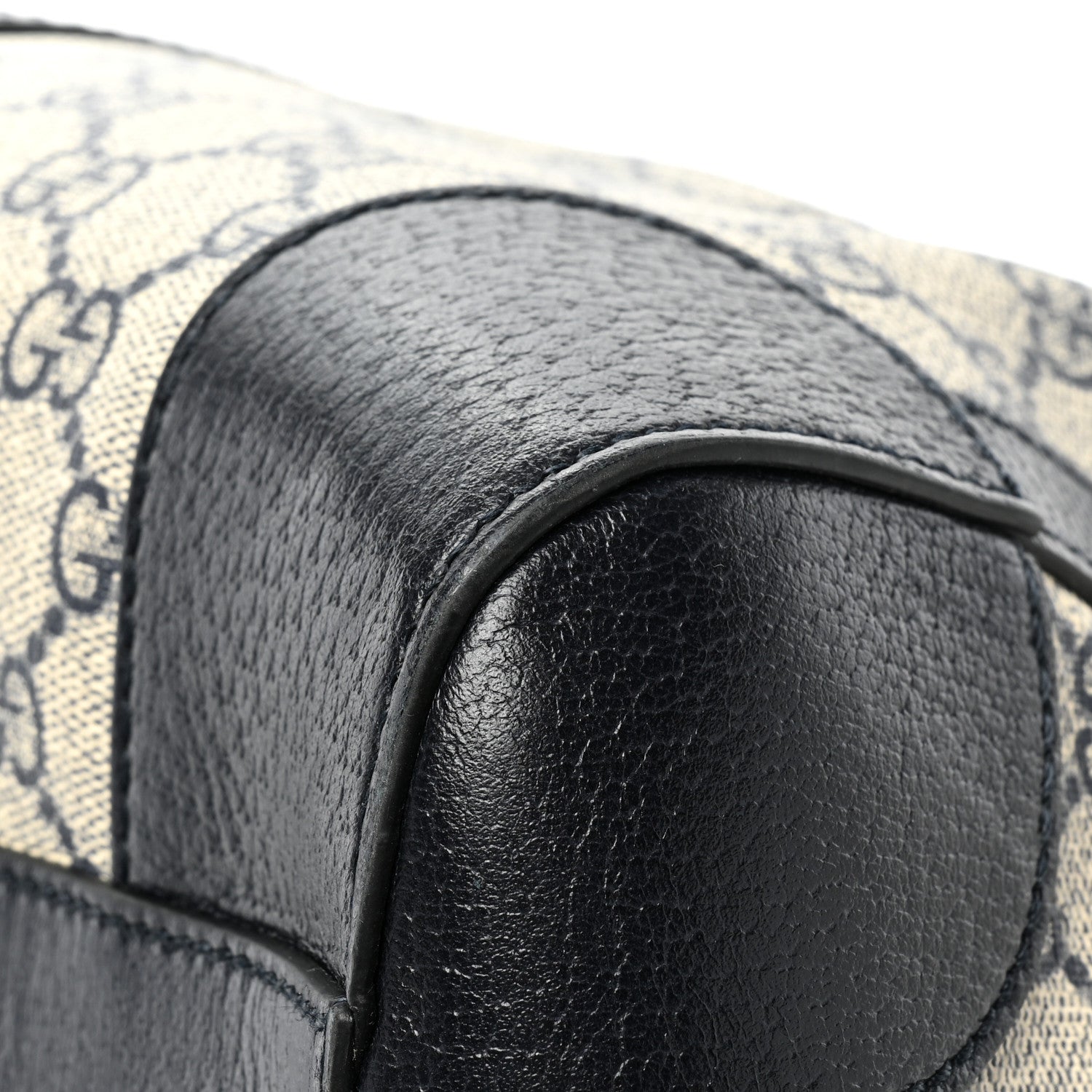 Gucci GG Supreme Monogram Textured Dollar Calfskin Web Medium Ophidia Duffle Bag Beige Blue 12 of 13