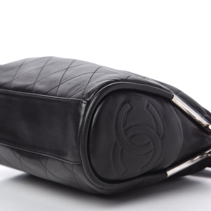 Chanel Lambskin Stitched Medium Ultimate Soft Tote Black 7 of 9