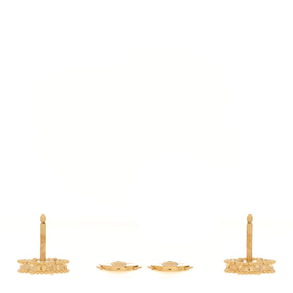 Van Cleef & Arpels 18K Yellow Gold Black Onyx Sweet Alhambra Earrings 3 of 5