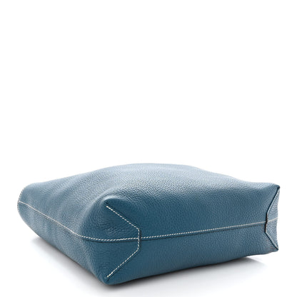Hermes Taurillon Clemence Double Sens 36 Reversible Tote Bleu Sapphire Izmir 7 of 18
