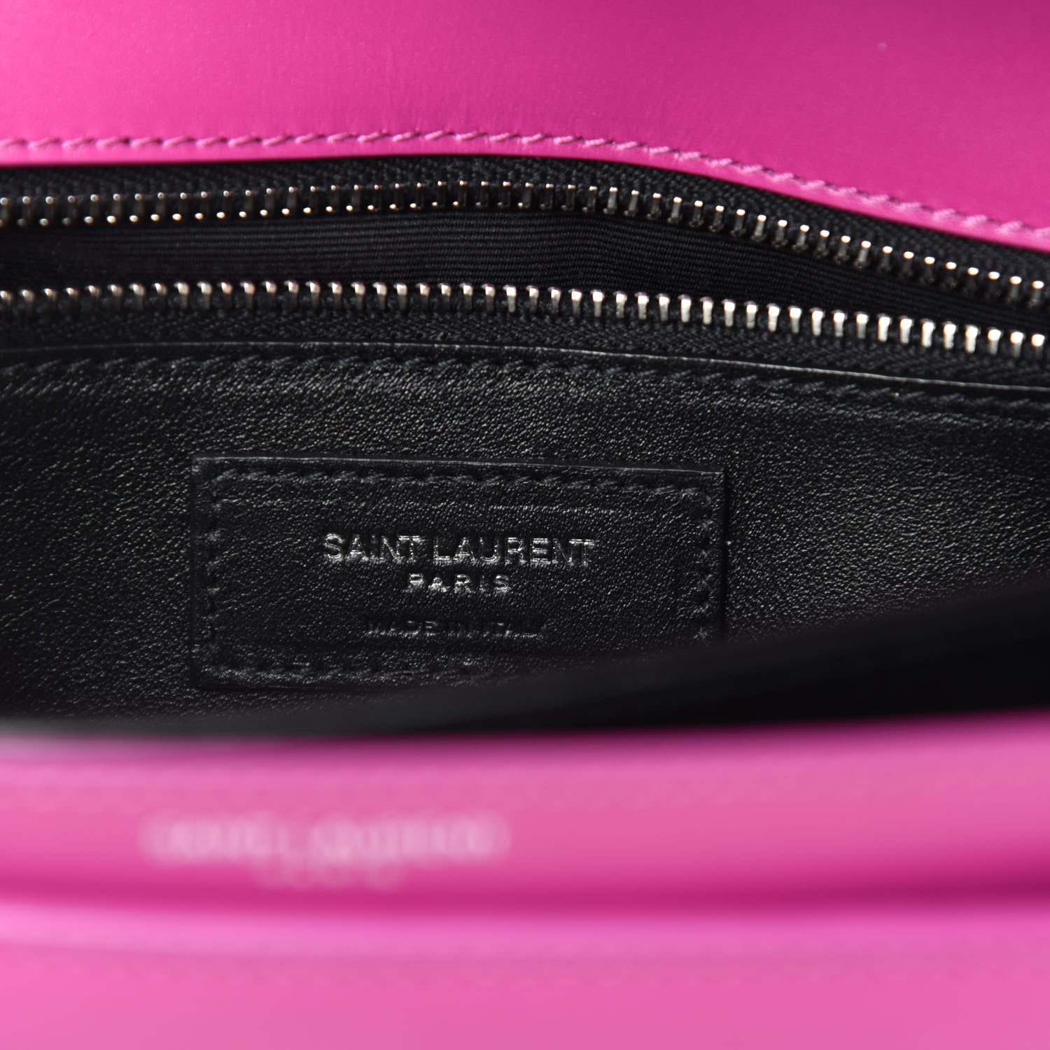 Saint Laurent Smooth Calfskin Monogram Cassandra Clasp Bag Electric Fuchsia 8 of 11