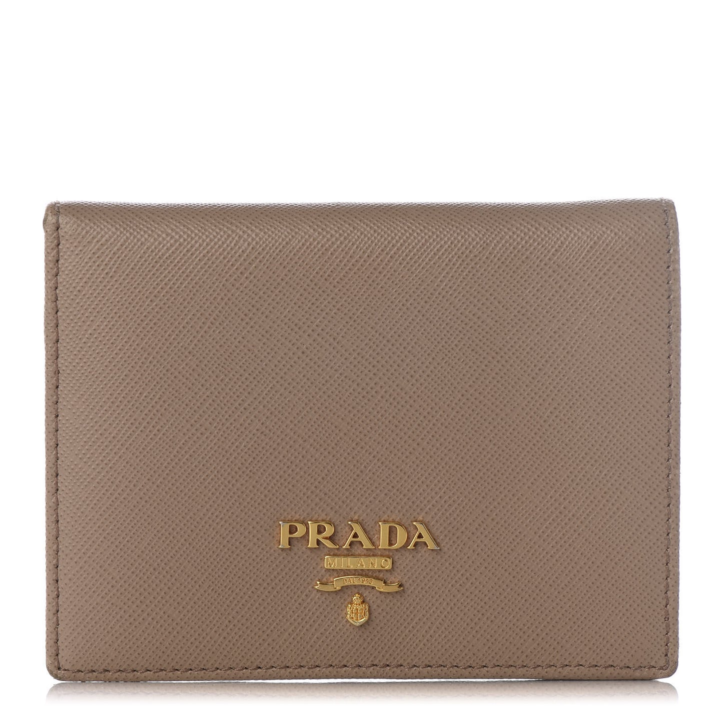 Saffiano Metal Bi-Fold Wallet Naturale