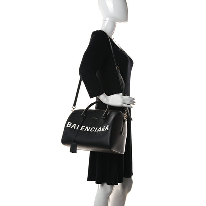 Balenciaga Grained Calfskin Medium Ville Bowling Bag Black 2 of 18