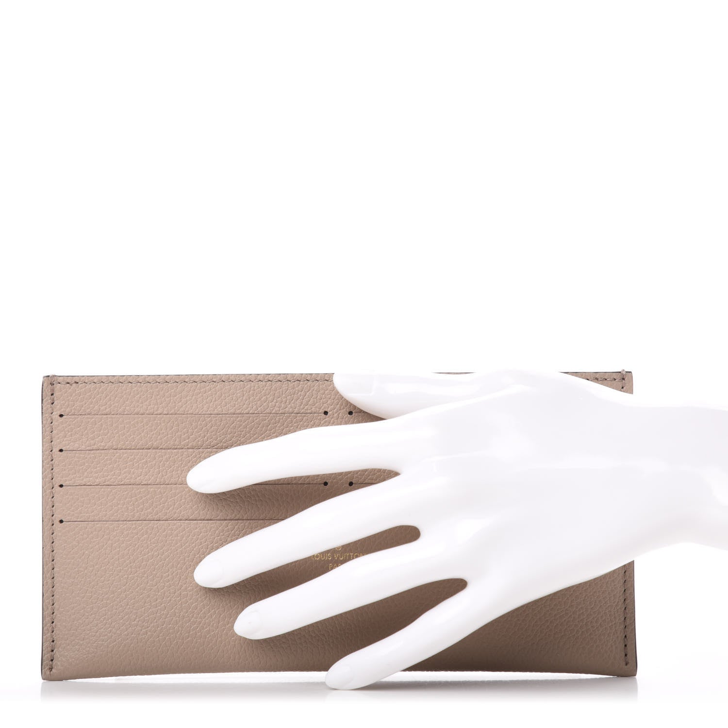 Louis Vuitton Calfskin Felicie Chain Wallet Card Holder Insert Tourterelle 2 of 6