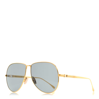 Fendi Metal Aviator Sunglasses FF 0437 Gold 1 of 6