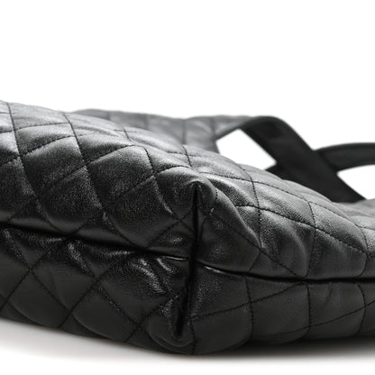 Saint Laurent Lambskin Quilted Maxi Icare Shopping Tote Black 10 of 10