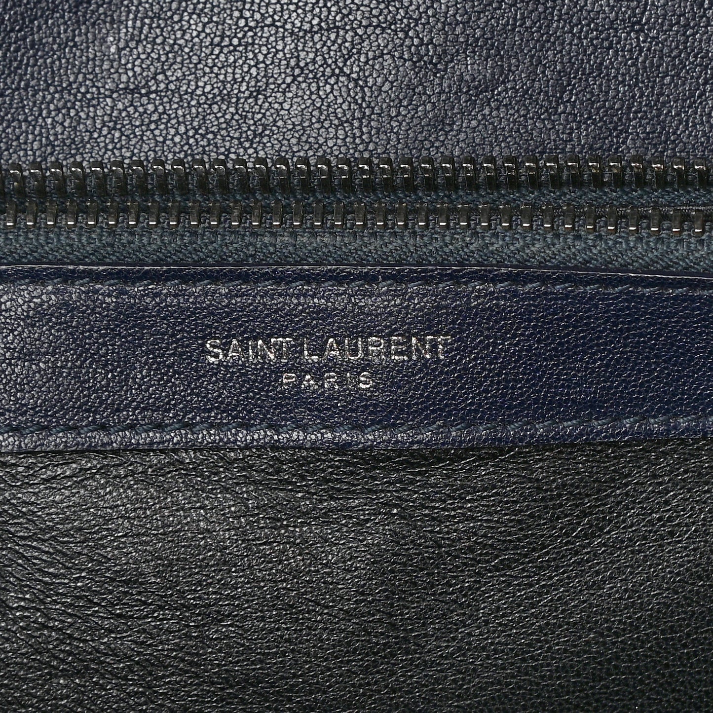 Sheepskin Matelasse Chevron Monogram Large College Satchel Deep Marine