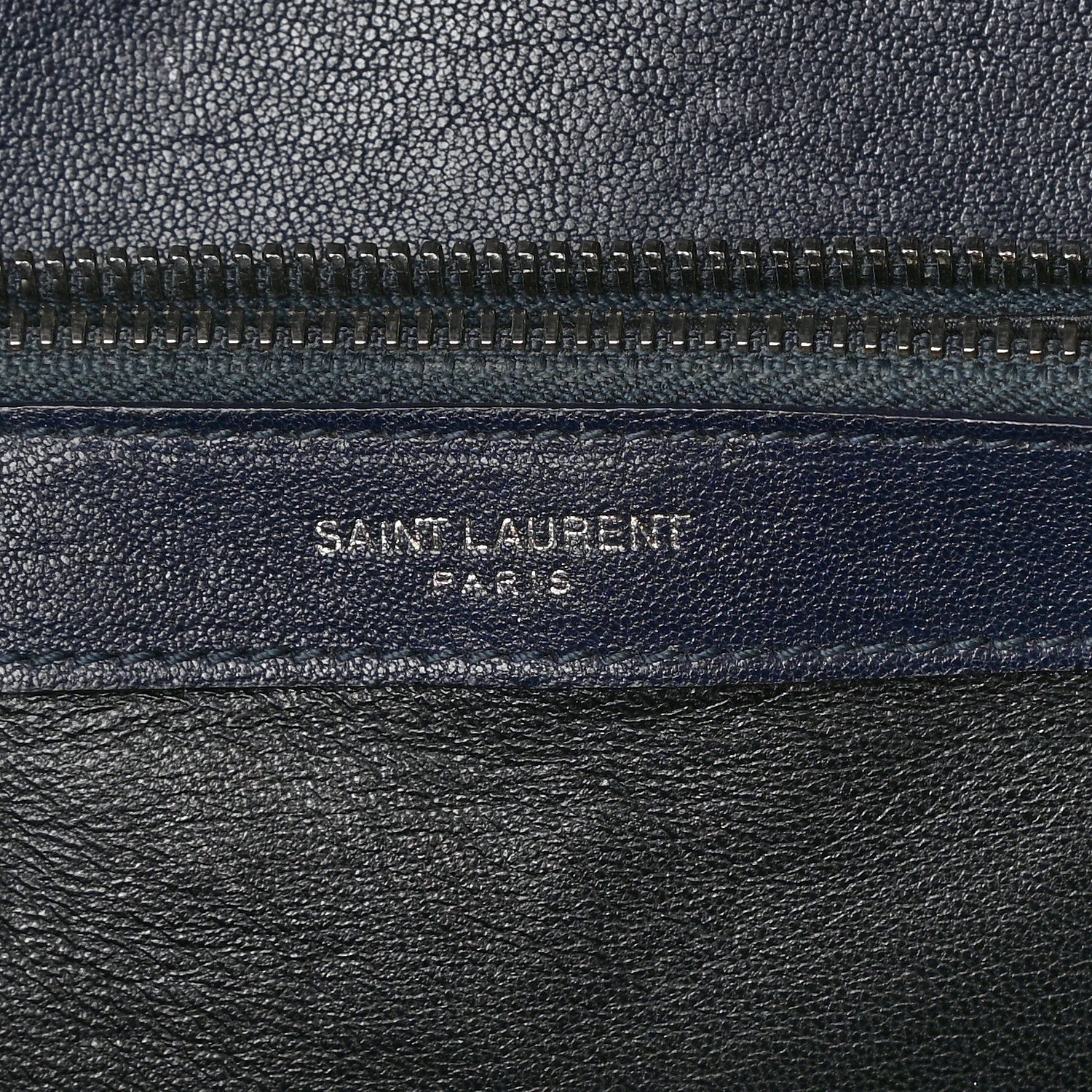 Saint Laurent Sheepskin Matelasse Chevron Monogram Large College Satchel Deep Marine 6 of 9