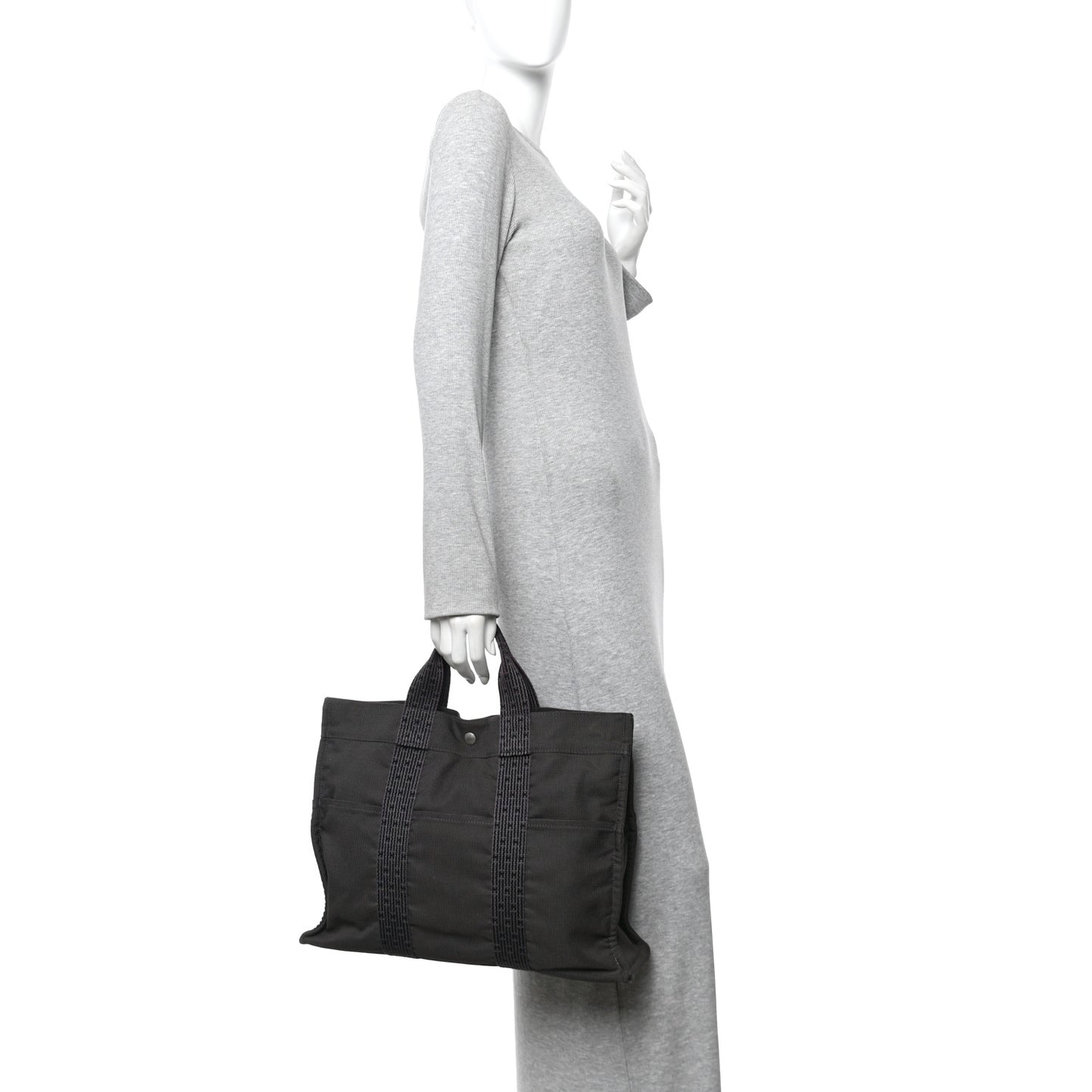 Canvas Herline MM Tote Grey