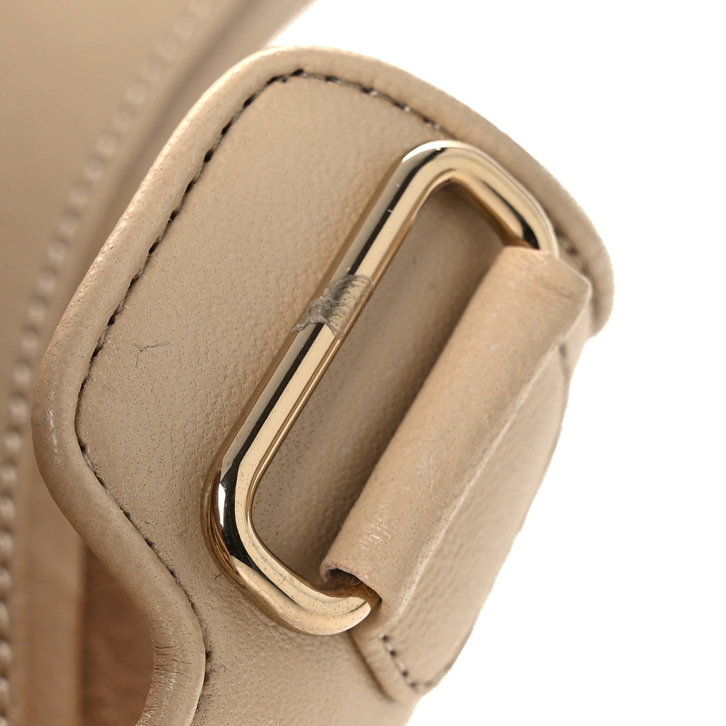 Lambskin Velcro Crystal CC Mules 40 Beige