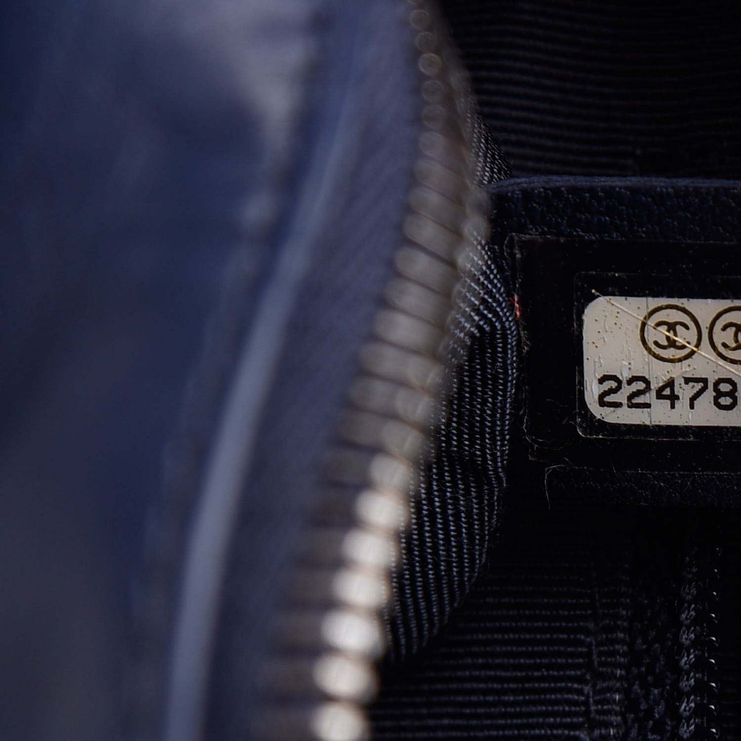 Chanel Aged Calfskin Quilted Medium Chain Detail Flap Navy Blue 6 of 15