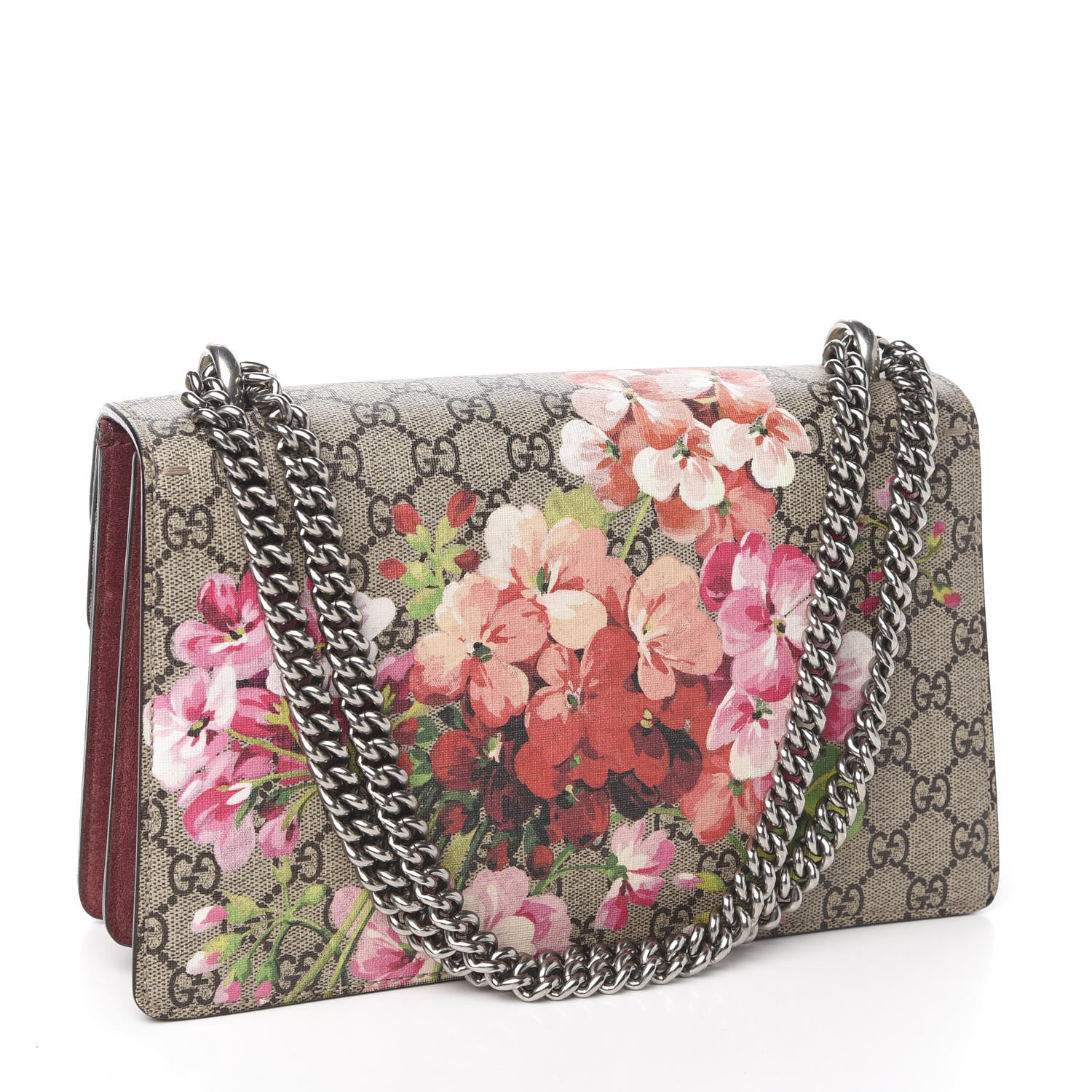 Gucci GG Supreme Monogram Blooms Small Dionysus Shoulder Bag Beige Multicolor Dry Rose 2 of 10