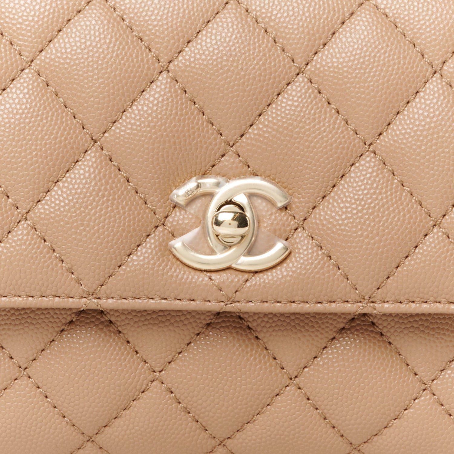 Chanel Caviar Quilted Mini Coco Handle Flap Brown 9 of 12